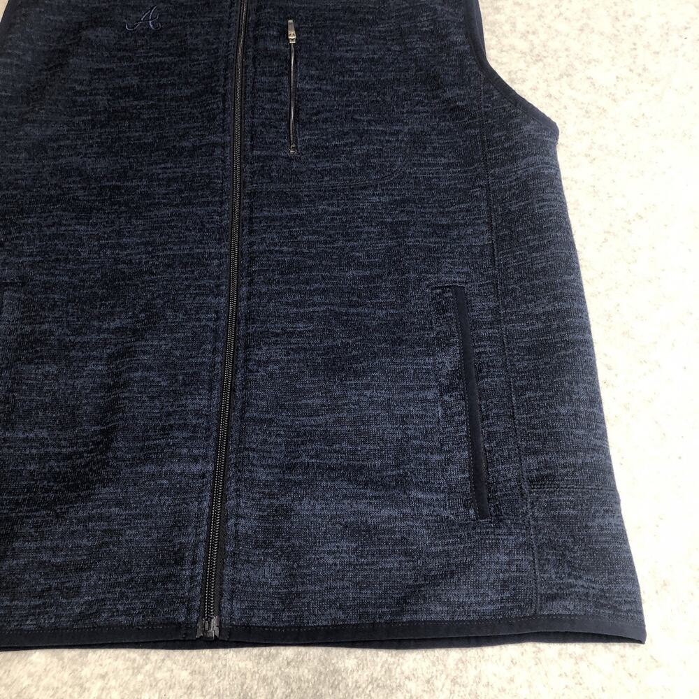 Johnnie-O West Coast Prep Vest Mens Large Heathered Blue Atlanta Braves Logo - Picture 4 of 10